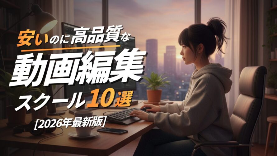 安いのに高品質な動画編集スクール10選【2026年最新版】