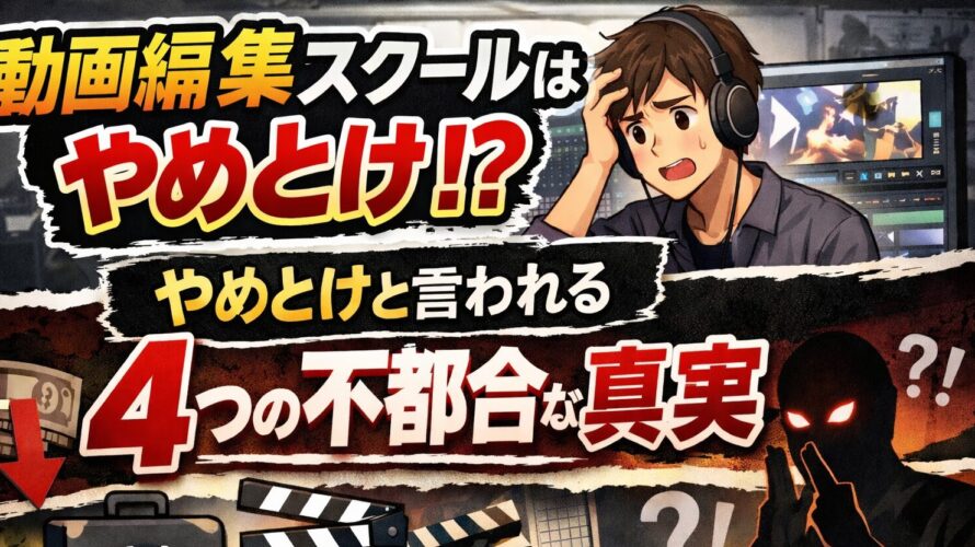 動画編集スクール やめとけ