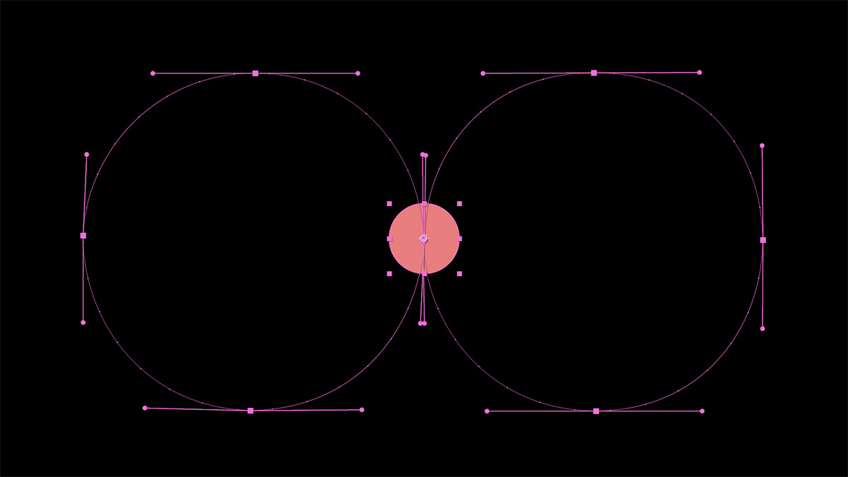 コンポジションパネルに表示されたモーションパス｜After Effects