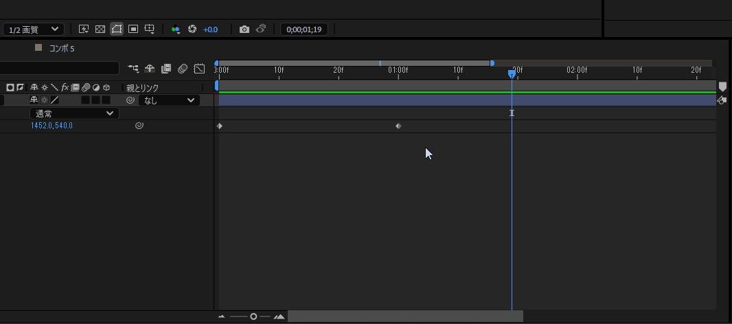 キーフレーム補助設定方法｜AfterEffects（アフターエフェクト）