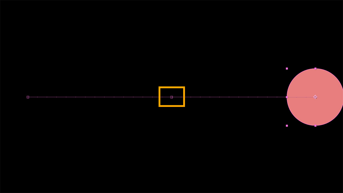 モーションパスに追加されたキーフレーム｜After Effects