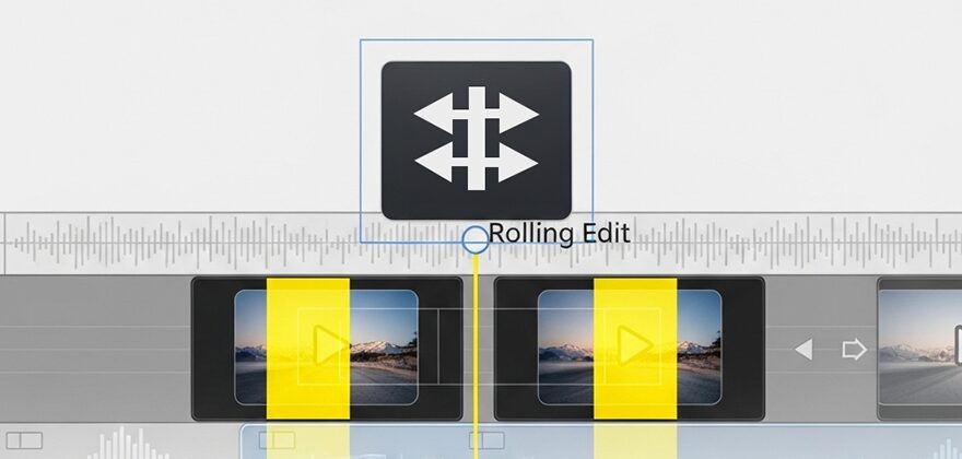 ローリングツールのイメージ図｜Adobe Premiere Pro