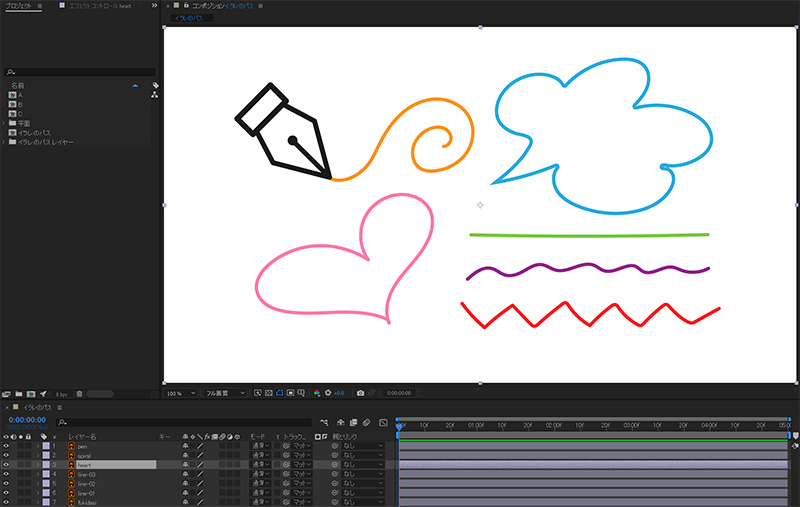 レイヤーサイズがコンポジションサイズと同じ｜After Effects