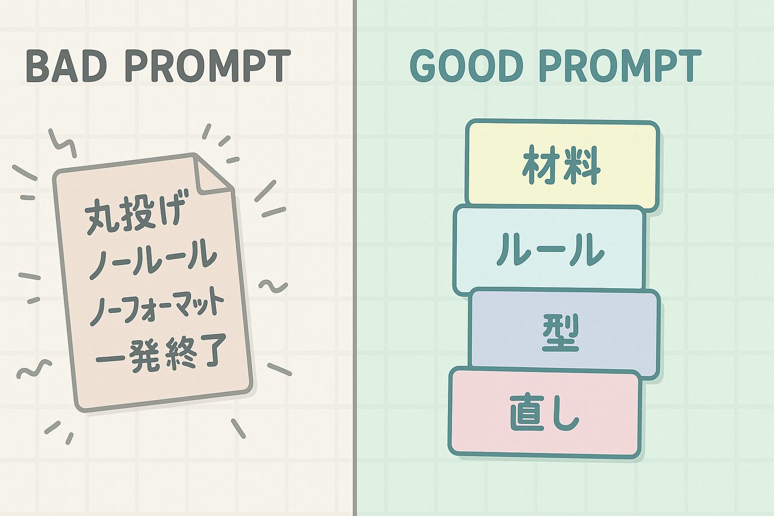 良いプロンプトと悪いプロンプトの違い-AI活用