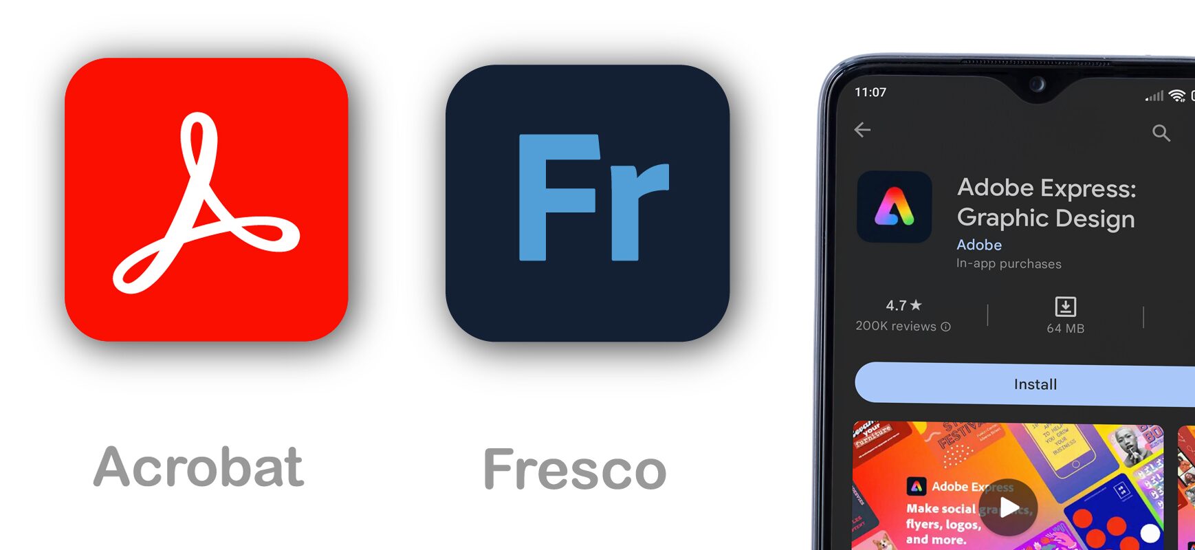 無料プランで使用できるソフトウェア|Adobe CC