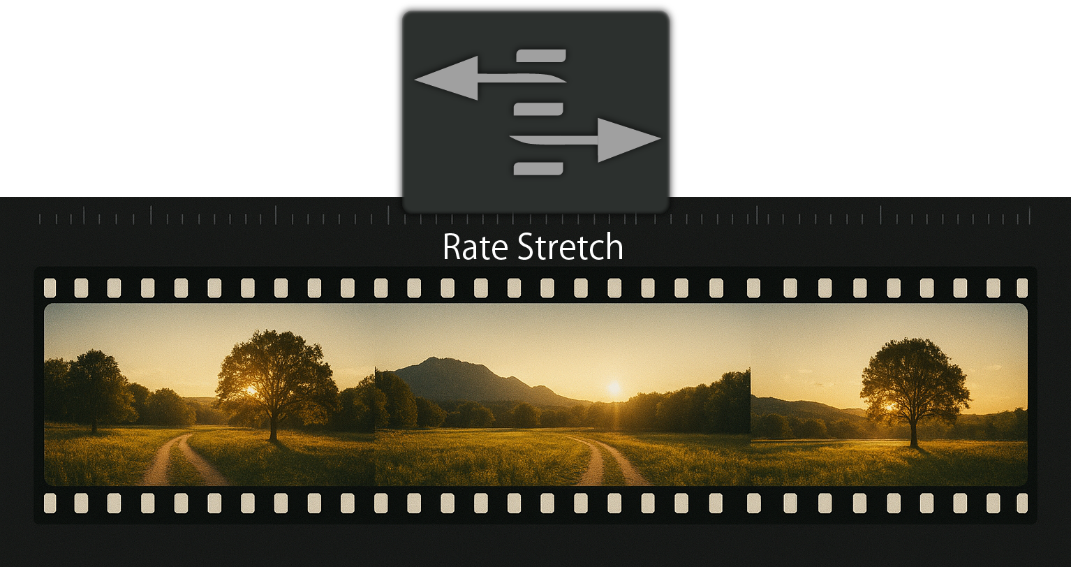 レート調整ツールのイメージ図｜Adobe Premiere