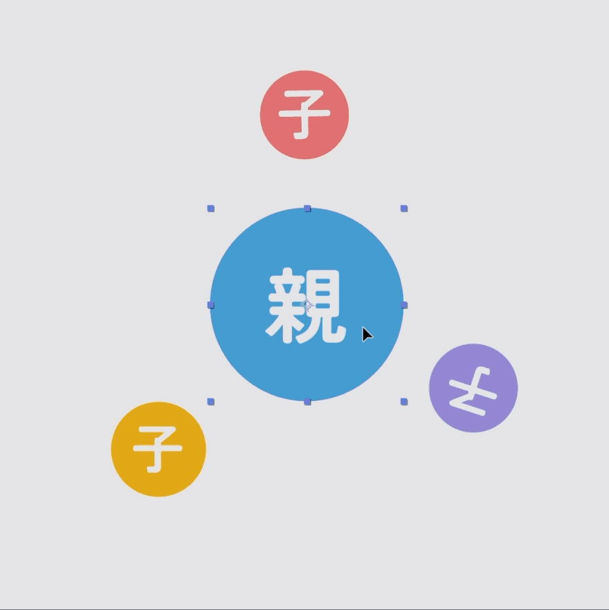 親レイヤーと子レイヤー｜アフターエフェクト