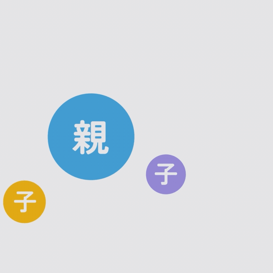 親子関係を使ったアニメーション｜After Effects