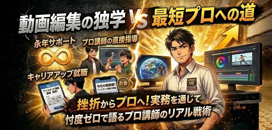 動画編集の独学と最短プロへの道|忖度ゼロで語るプロ講師のリアル戦術