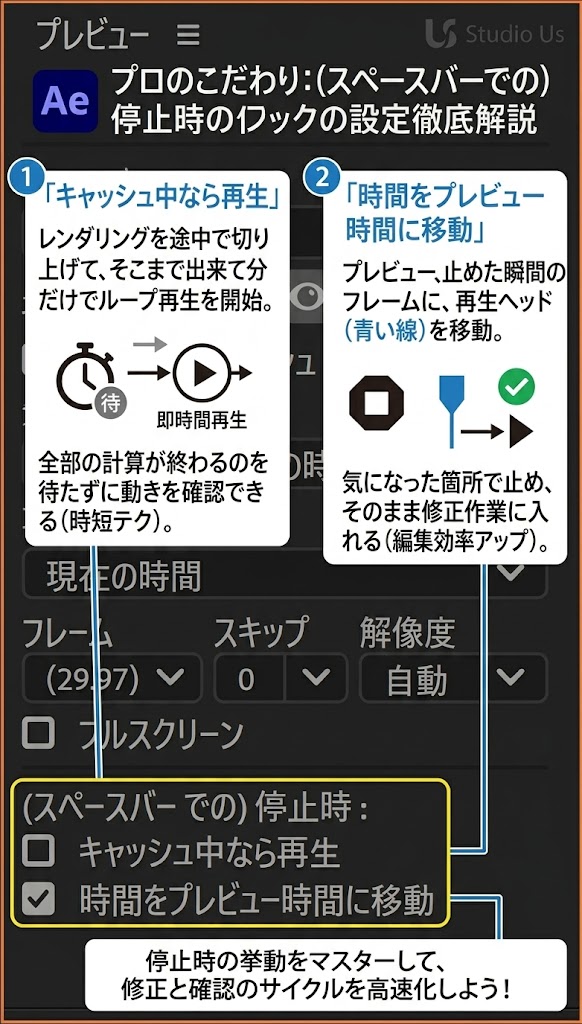 プレビューパネル｜スペースバーのコントロール