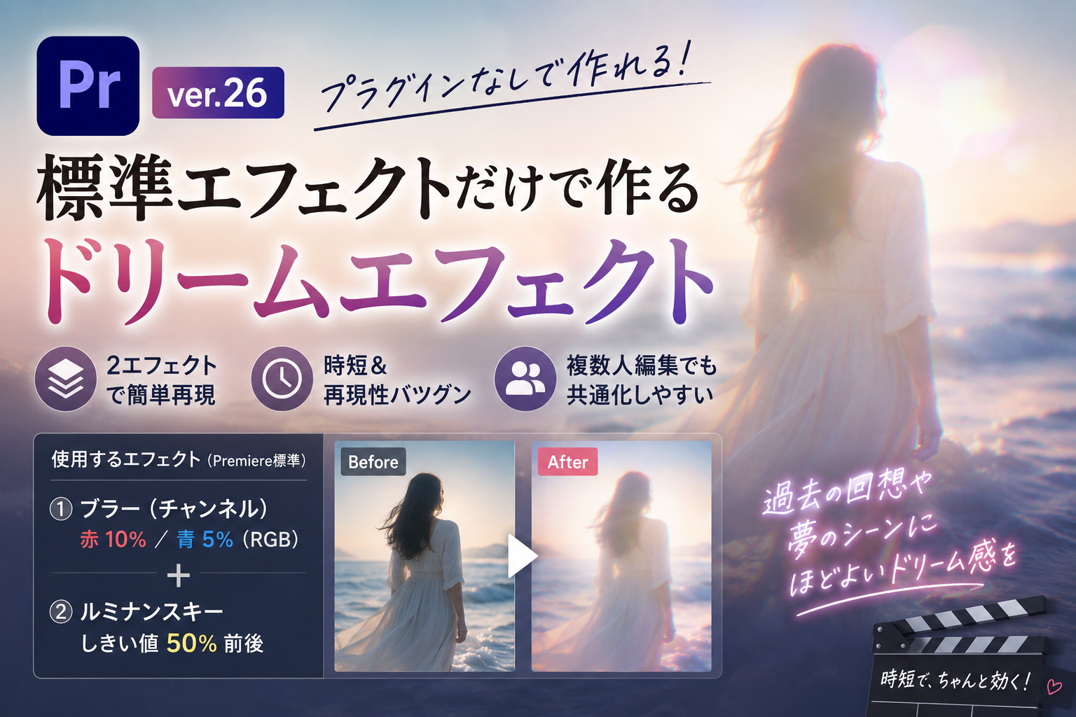 Premiereで作る簡単ドリームエフェクト｜見出し画像