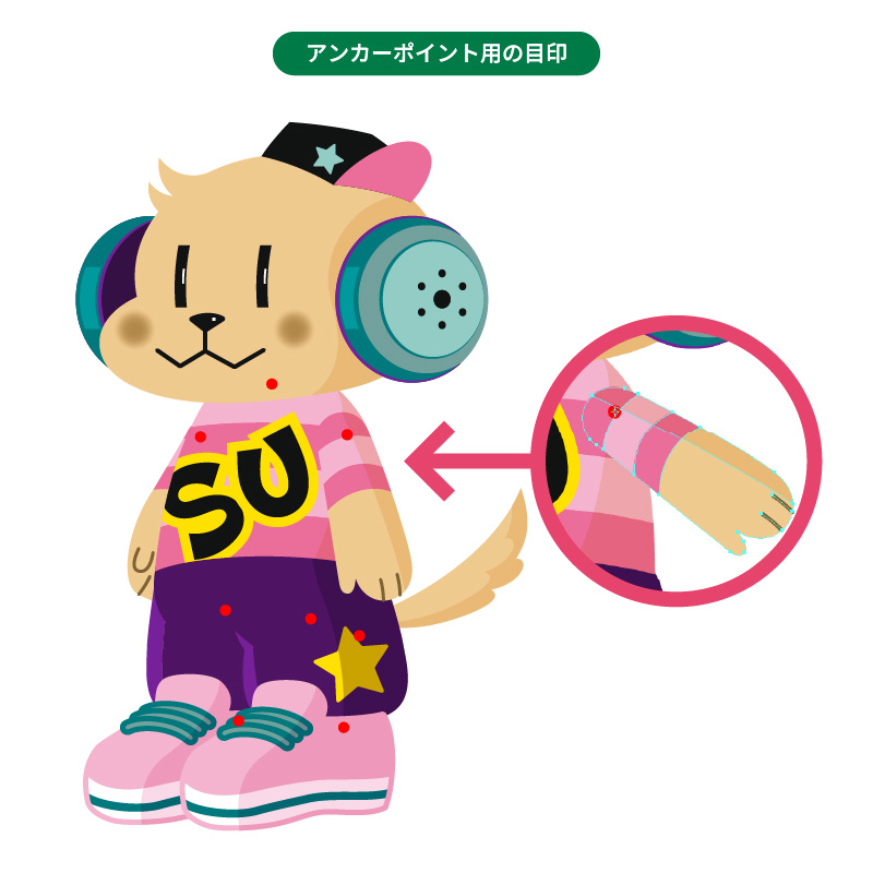 アンカーポイント用の目印（ガイド）｜Illustrator