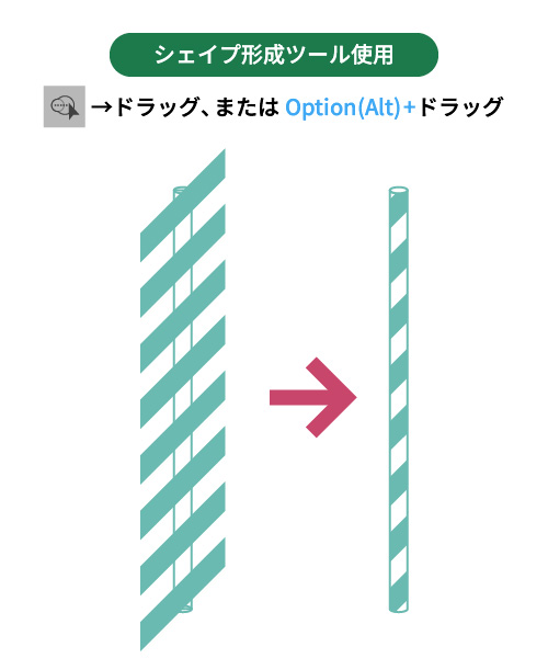 ストローの形成_シェイプ形成ツール