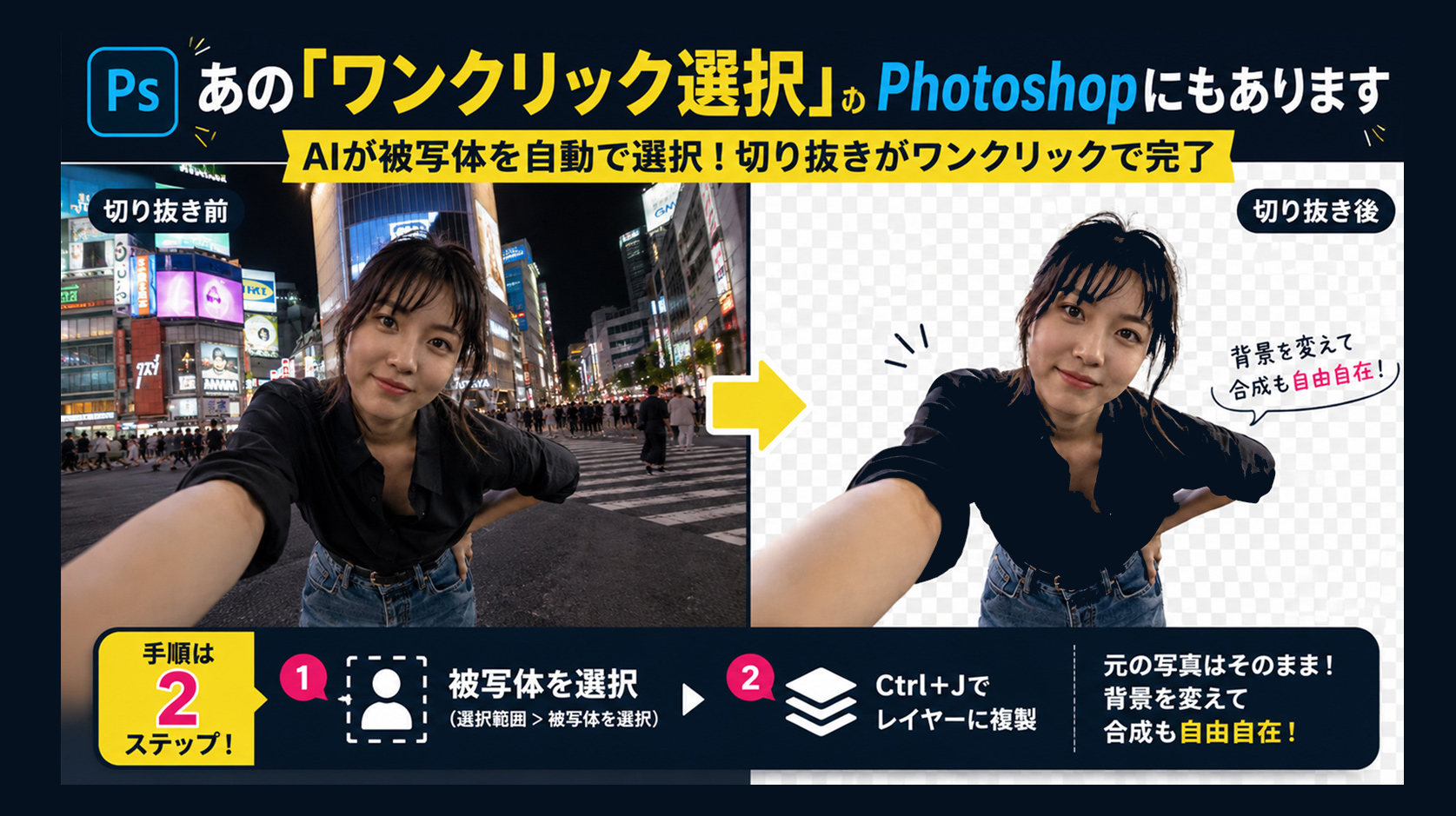 人物の「切り抜き」を1クリックで！｜動画編集者のためのPS入門 #2