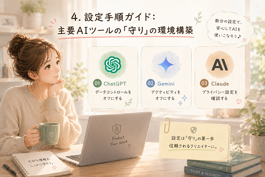 設定手順ガイド:主要AIツールの「守り」の環境構築|AIは本当に安全か?