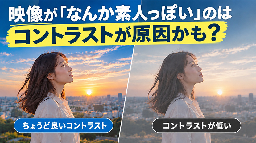 映像が「なんか素人っぽい」のは、コントラストが原因かも？