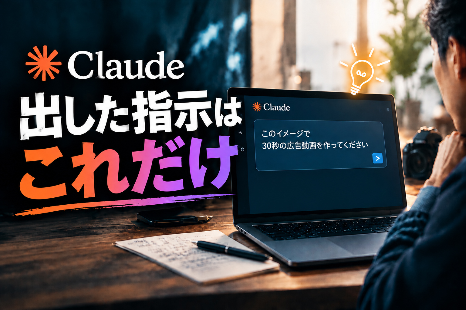 出した指示はこれだけ