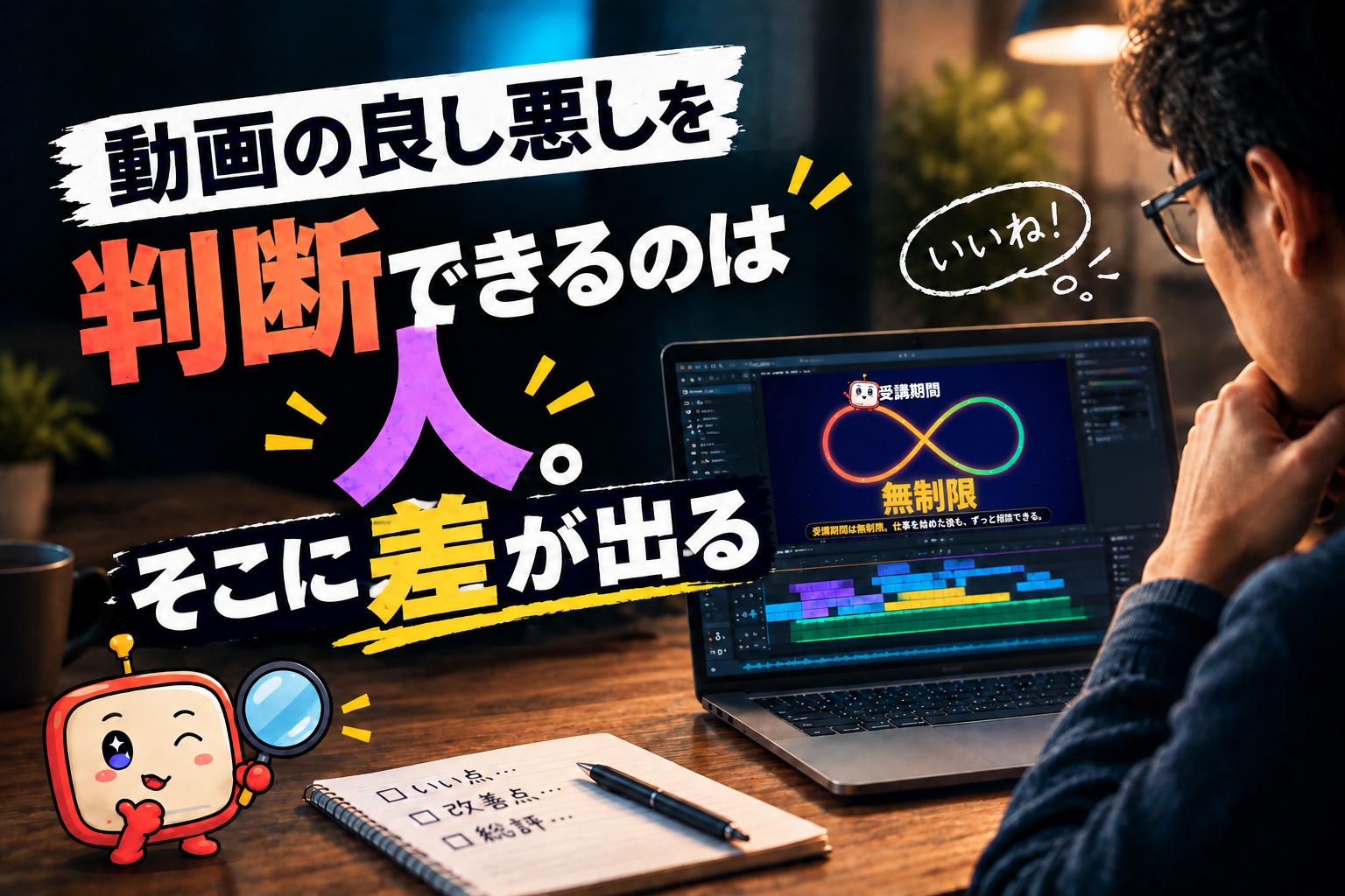 動画の良し悪しを判断できるのは人。そこに差が出る