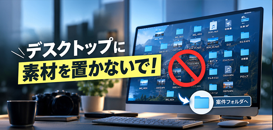 動画編集者のフォルダ整理術|デスクトップに素材を置いてはいけない4つの理由