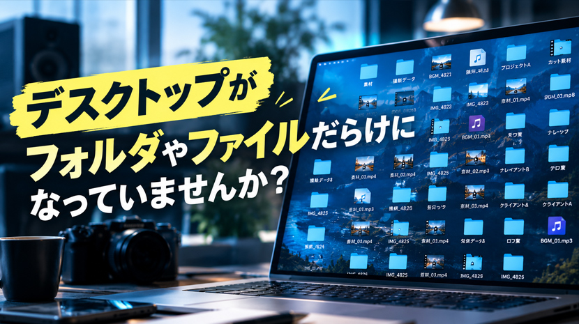 見出し|デスクトップがフォルダやファイルだらけになっていませんか?